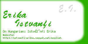 erika istvanfi business card